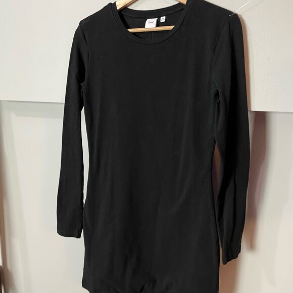 Aritzia TNA Stretch Long Sleeve Bodycon Long Sleeve Mini Dress SZ Medium EUC - Picture 2 of 8